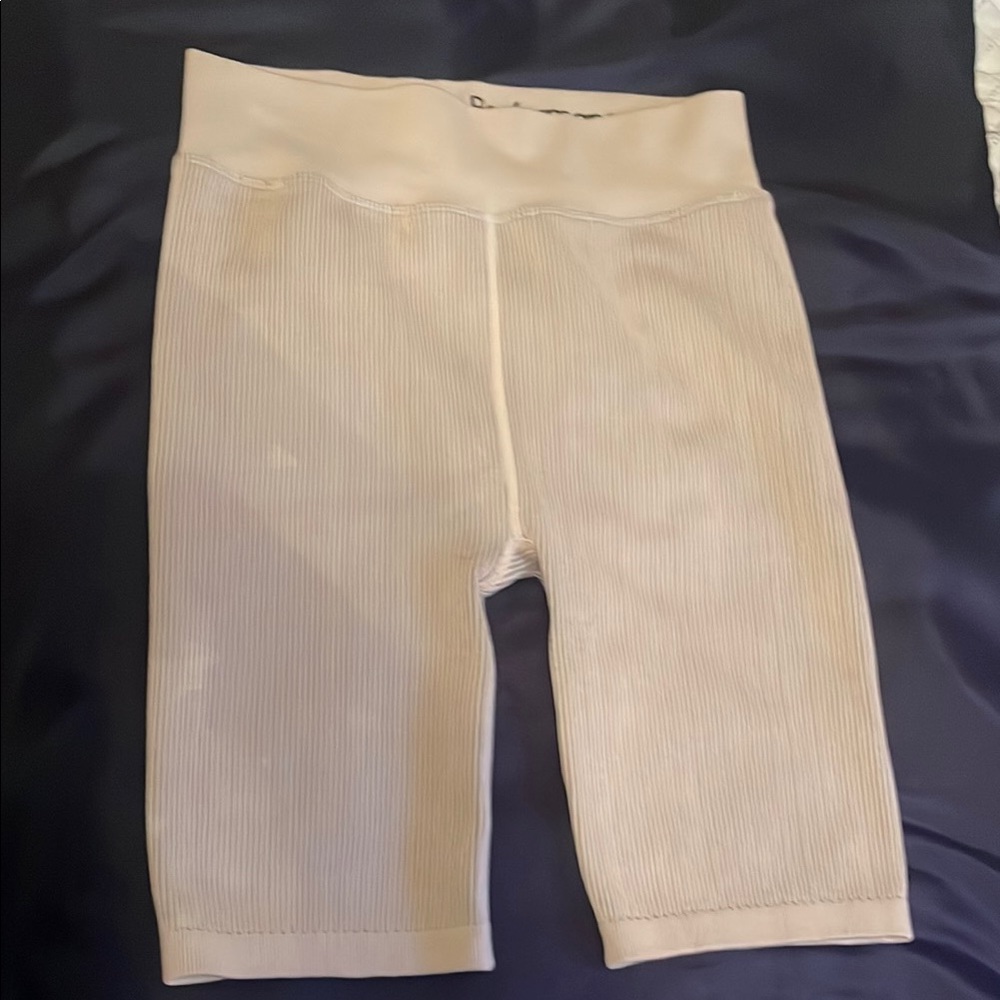Calvin Klein Performance High Waist Cream Ribbed leggings.